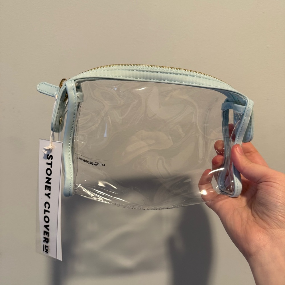 NWT Clear and Blue Stoney Clover Lane Pouch